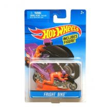 Motorcycle Fright Bike - Hot Wheels - Moto Orange Et Violet - Miniature Avec Figurine - Mattel - Cgc14 - Hot Wheels