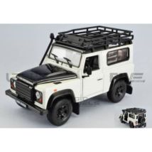 Voiture Miniature - Welly - Land Rover Defender - 1/24 - Blanc - Détails Soignés - Welly