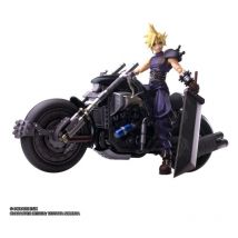 Final Fantasy Vii Bring Arts - Figurine Avec Véhicule Cloud Strife & Hardy-daytona 15 Cm - Square Enix