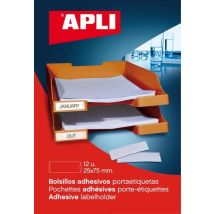 Pochettes Adhésives Porte-étiquettes 25 X 75 Mm 12 U. - Apli