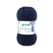 Laine À Chaussettes À Tricoter Hot Socks Uni - Grundl - Certifiée Oeko-tex 15 Bleu - Gründl