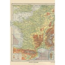 Puzzle 1000 Pièces - Carte De La France Physique - Larousse, 1925 - Grafika
