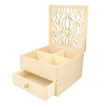 Boîte Bijoux 16x16x10 Cm Bois - Artemio