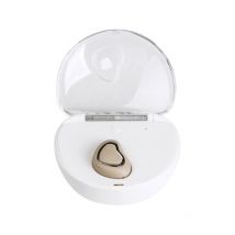 Ecouteurs Bluetooth Mini Invisibles Sport Sans Fil Avec Boîtier De Charge Noir Beige 2 Yonis - Yonis