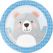 8 Assiettes Baby Ours - Creative Party