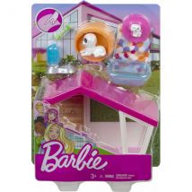 Coffret Barbie : 2 Chiens + Niche + Accessoires - Mattel - Grg78 - Accessoires Poupee - Barbie