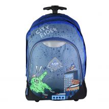 Sac À Dos À Roulettes 2 Compartiments Monster Bleu Bodypack