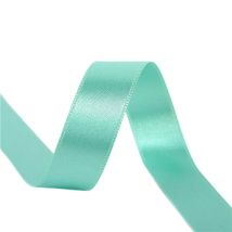 Bobine 25m Ruban Satin Double Face Vert D'Eau Fabriqué En France - MyMercerie