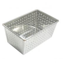 Moule À Pain Perforé - Fer Blanc - 270 X 105 Mm Dim Ext / 250 X 80 Mm Dim Int - H80 Mm - Gobel