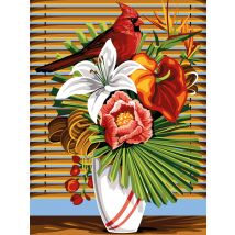 Canevas Antique Plume Exotique 40x50cm - SEG