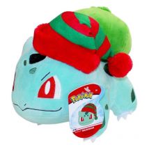 Pokémon - Peluche Bulbizarre Bonnet De Noël 20 Cm - Jazwares