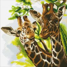 Crystal Art Kit Tableau Broderie Diamant 30x30cm Girafes - Crystal Art