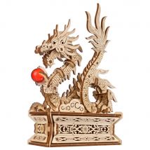 Ugears Modèles Mécaniques: Dragon De Bois 14,5x18,1x5,2cm, 141 Pièces, Temps De Montage 2h, En Bois, Boîte 18,7x17x3,5cm, 14+ - Ugears