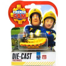 Véhicule En Métal Sam Le Pompier - Neptune Bateau Jaune - Voiture Miniature - Dickie 203091000 - Dickie