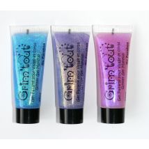 Grim Tout Lot 3 Hoses De Gel Pailleté 25ml (rose-mauve-turquoise) - Grim'tout