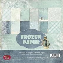 12 Papiers Imprimés Scrapbooking 30 X 30 Cm Craft & You Frozen Paper - Craft and you design