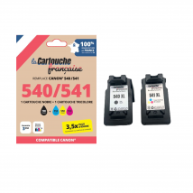 Pack De 2 Cartouches Compatibles Canon Pg540xl/cl541xl Noir Et Couleurs - La Cartouche Française - Canon