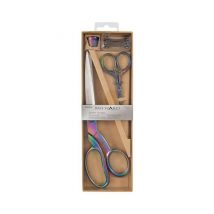Coffret Ciseaux : Couture 21.5cm + Broderie 9.5cm + Dé À Coudre + Épingles - Milward Arc En Ciel Multicolore