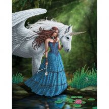 Crystal Art Kit Poster À Diamanter 35x45cm Anne Stokes Licorne - Crystal Art