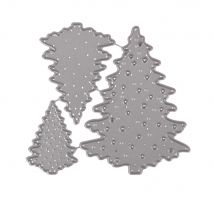 Gabarit De Découpage Forêt D'Hiver, 2,4 - 5,3cm X 3,5 - 7,2cm, 3 Pièces - Rayher