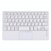Clavier Pour Tablette Bluetooth Sans Fil Avec Pavé Tactile Léger Et Silencieux Blanc Yonis - Yonis