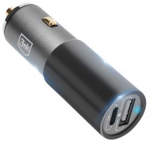 3mk Chargeur Voiture 100w 1x Usb Quick Charge 3.0 1x Usb C Power Delivery Noir