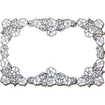 Napperon Rectangulaire 40x80 Cm 100% Coton Blanc - LUC