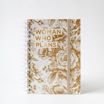 Agenda Semainier Septembre 2025 - Août 2026 Pivoines Gold - WOMEN WARRIORS