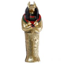 Figurine - Sarcophage - Anubis - Momie - Egypte - Décoration - 14cm Hauteur - PUCKATOR