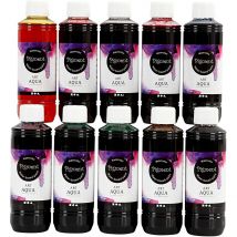 Aquarelle Art Aqua Pigment, Ass. De Couleurs, 10x250 Ml/ 1 Pq. - CC Hobby