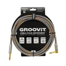 Cable Jack 6.35 D/c - 3m - Nylon Tressé Disco - Groovit