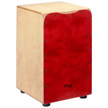 Caj-50m-rd - Cajón En Bouleau Avec Plaque De Frappe Rouge Stagg