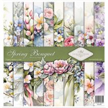 10 Papiers Assorties Scrapbooking 30.5 X 30.5 Cm Itd Collection Spring Bouquet - ITD Collection