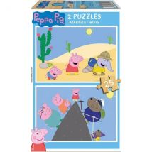 Puzzle En Bois Peppa Le Cochon / Pig 2 X 25 Pieces - Educa - 17158 - Educa