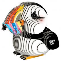 Eugy 3d Modèle: Oiseau / Macareux 6,53x4,08x5,82cm, En Carton, En Boîte, 6+