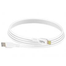 Linq Câble Usb C Vers Lightning Charge Rapide 3a Power Delivery 1m Blanc