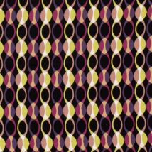 Tissu Viscose Twill Glenn Sur Fond Noir - Au Mètre - Craftine
