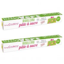 2 Pâtes À Sucre En Rouleau Ø 36 Cm - Vert - Scrapcooking