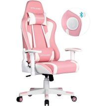 Chaise Gaming Ergonomique Gtplayer Music - Pu - Rose - 70 Cm - Gtplayer