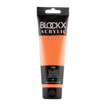 Peinture Acrylique - Orange Fluo - 763 - Blockx Artist - Qualité Beaux-arts - Tube 120ml - Color Block