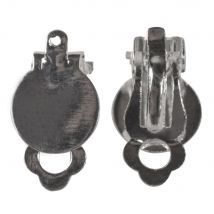 Boucle D'Oreille Avec Oeillet, 12mm Ø, Platine, 2 Pces - Rayher