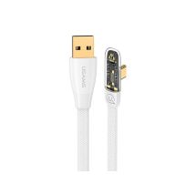 Avizar Câble De Chargement 66w Usb-a Vers Type-c Angle 90 Modèle Iceflake 1.2m Blanc / Jaune