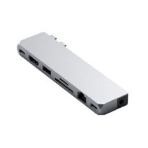 Satechi Hub Double Usb Pour Macbook En Aluminium Pro Hub Max Hdmi 4k Argent
