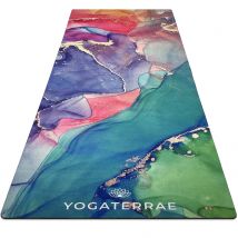 Tapis De Yoga Antidérapant Dhyana Suédé-caoutchouc Naturel Ligne Voyage 183x61x0,1 Cm Poids 1,25 Kg - YOGATERRAE