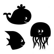 Sticker Géant En Ardoise La Mer 80 X 58 Cm 1 Pièce - Sodertex