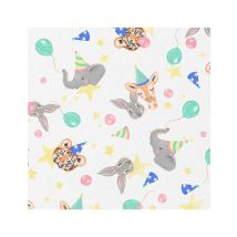 Tissu Coton Enfant Numérique Carnaval 0001 Blanc Vendu Par 50 Cm - Distrifil