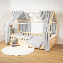 Set Double Ciel De Lit Cabane En Gaze De Coton Duo - Sevira Kids