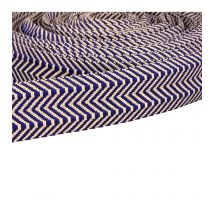 Bobine 15m Sangle Double Chevrons 38mm Bleu - MyMercerie