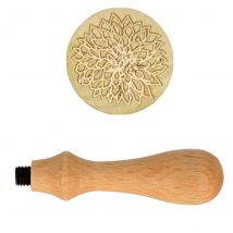 Manche En Bois Pour Cachet De Cire + Tampon Gazania - Artemio