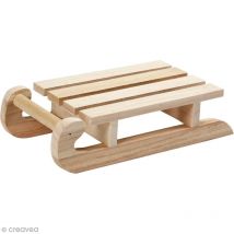 Luge En Bois À Décorer - 19 X 10 Cm - CC Hobby